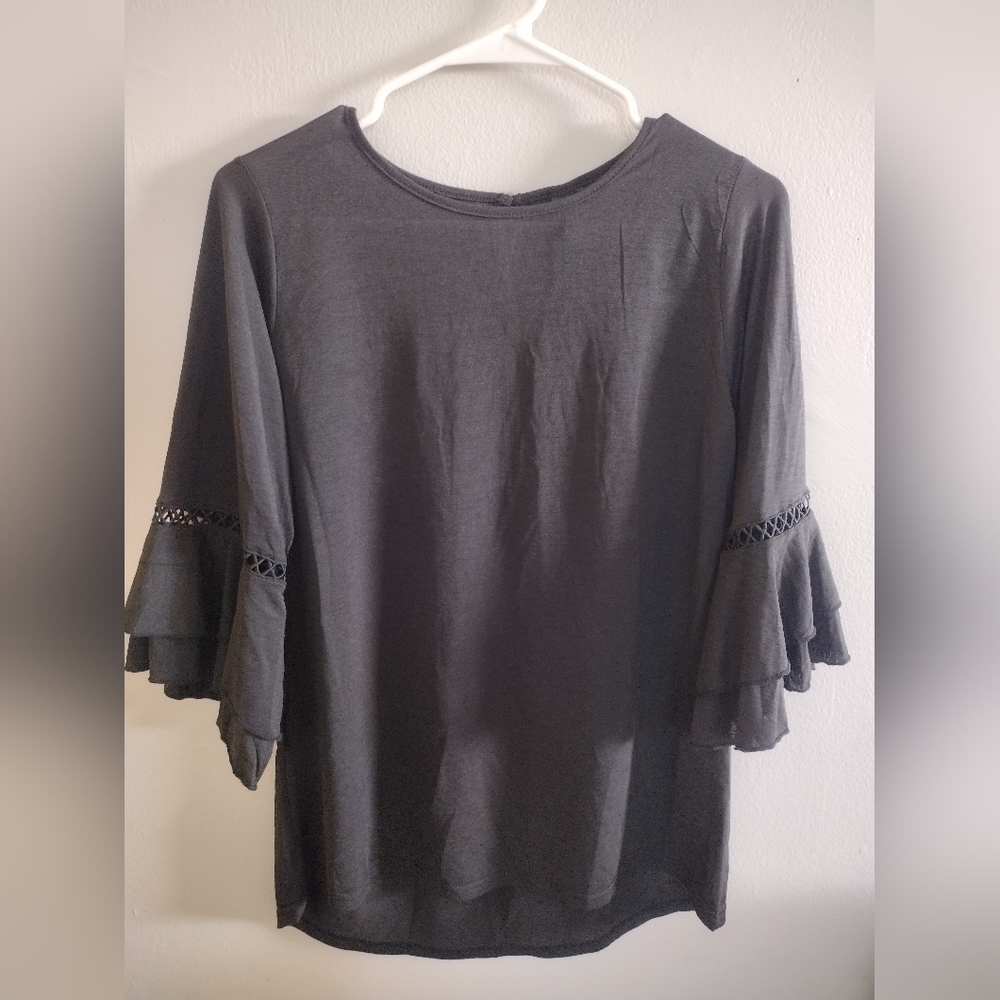 COPY - NWOT Black tunic top with bell sleeves size s/m